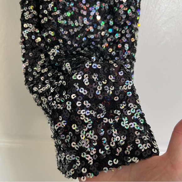 B. Darlin Black and Iridescent Mini Party Dress - Picture 7 of 8